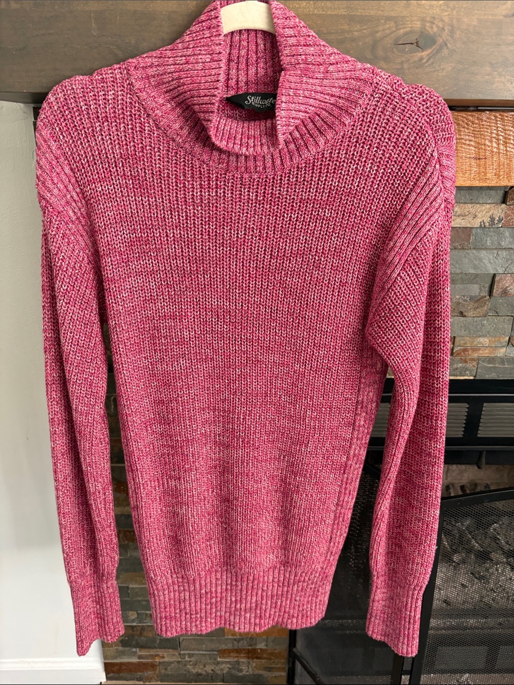 Stillwater Women's Pink Marled Turtleneck Sweater